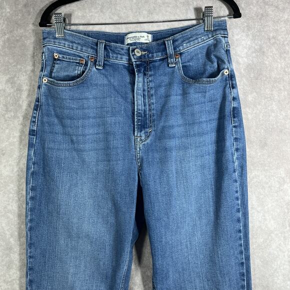 Abercrombie & Fitch Jeans Womens 29/8R The Slim Straight Ultra High Rise Denim - Picture 2 of 11